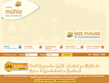 Tablet Screenshot of gasthof-muehle.de